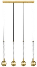 Zuma Line P0583-04A-2GHF - Luster na lanku MIDA 4xG9/6W/230V mosadz