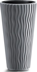 Plastový kvetináč DPSP350 34,9 cm - sivý kameň