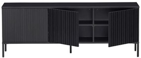 Čierny TV stolík z borovicového dreva 150x56 cm Gravure – WOOOD