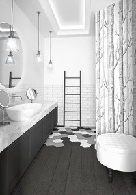 Sapho Sapho, KARBO elektrický sušiak uterákov, guľatý, 500x1600mm, 120 W, čierna matná, KB905