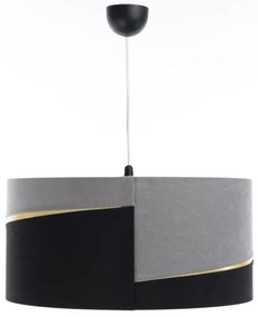 Luster na lanku SWING 1xE27/60W/230V čierna/šedá/zlatá