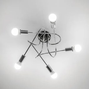 Prisadený luster OXFORD 5xE27/15W/230V lesklý chróm