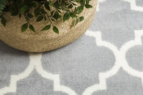 Koberec BCF Morad TRELLIS Vzor marocká mreža, svetlosivý