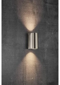 Nordlux - Vonkajšie nástenné svietidlo CANTO 2xGU10/28W/230V IP44 nerezová oceľ