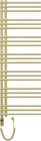 Mexen Neptun, elektrické vykurovacie teleso 1400 x 500 mm, 600 W, zlatá lesklá, W101-1400-500-2600-50
