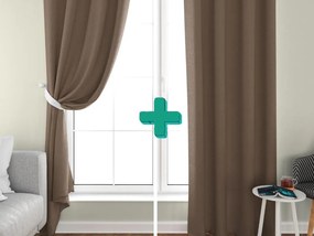 2x Svetlohnedý záves OXFORD 140x250 cm