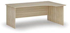 Kancelársky rohový pracovný stôl PRIMO WOOD, 1800 x 1200 mm, pravý, dub prírodný