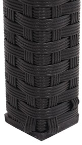 Záhradný stôl HWC-G19, polyratan,120x75cm - čierny