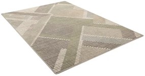 Koberec Ballata Elian Shale geometrický, sivý / zelený
