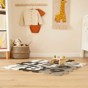 Bieco - Penová hracia podložka s číslami - puzzle black & white - 10 ks