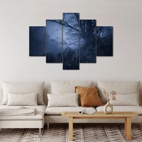 Obraz temného lesa (150x105 cm)