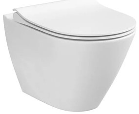 Cersanit K701-104 - Závesné WC s WC sedadlom CITY OVAL keramika/biela