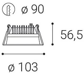 LED2-LED Stmievateľné kúpeľňové podhľadové svietidlo ZETA LED/10W/230V 3000K IP44