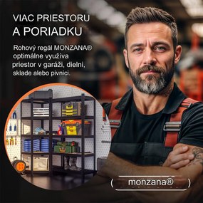 InternetovaZahrada Rohový regál 180x70x40 cm - čierny