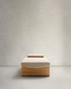 Béžová/v prírodnej farbe ženilková leňoška (variabilný roh) Topaz – Kave Home