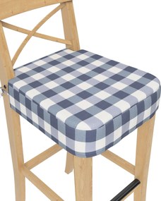 Poťah na barovú stoličku Ingolf farba produktu tmavomodrá látka vzorované