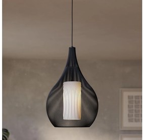 Eglo 900828 - Luster na lanku RAZONI 1xE27/40W/230V čierna