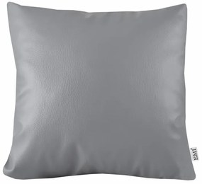 Vankúš sivý ekokoža EMI, Vankúš 45x45 cm