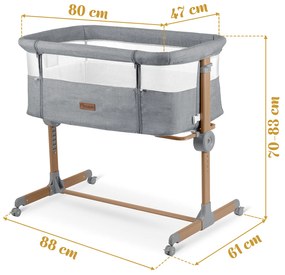 Bočná postieľka pre novorodencov s nastavením výšky Nukido NK-243