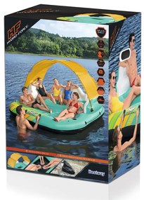 Bestway 43407 Sunny Lounge Nafukovací ostrov 291 x 265 x 83 cm Zelený