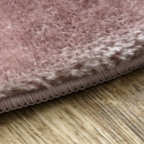 Dywany Łuszczów, Kusový koberec Visco Rabbit Pink 8 kruh, 120x120 (priemer) kruh, ružová, detská izba