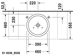 Duravit Starck 1 - Umývadlová misa Ø 460 mm, biela 0445460000