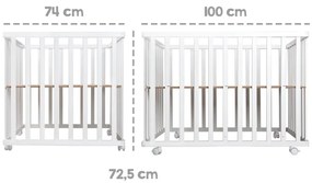 Biela detská ohrádka 100x75 cm – Roba