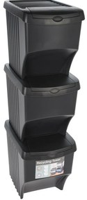EH Sada košov na triedený odpad Waste, 3 ks, antracit