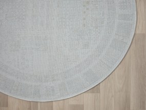 My Flair, Kusový koberec My Kashkuly CA60046 creme kruh, 120x120 (priemer) kruh, šedá, chodba / predsieň