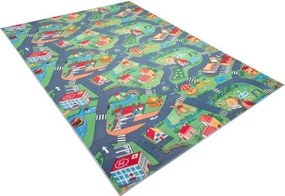 TA Detský koberec B-601 FLANNEL PRINTED Zelený Obdĺžnikový Rozmer: 120x170 cm