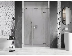 Mexen Lunar, pravé otočné sprchové dvere 130 cm, číre sklo, chrómový profil, 834S-130-050-01-00-P