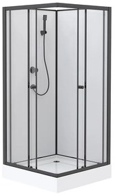 Sprchový box štvorcový Elize 90x90x200 čierny