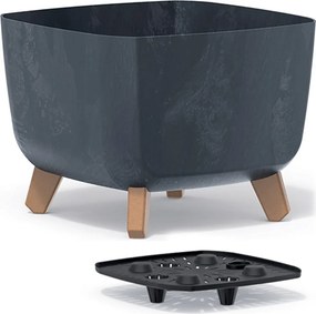 Plastový kvetináč na nožičkách DGQL300E 29 cm - antracit