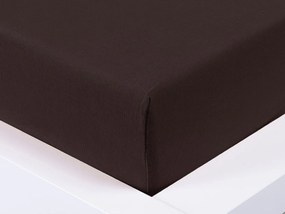 XPOSE® Jersey plachta Exclusive - tmavo hnedá 180x200 cm