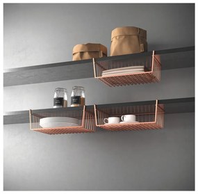 Závesná priehradka Metaltex v medenej farbe, dĺžka 40 cm