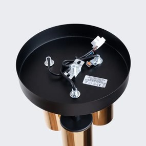 Sollux SL.1385 - Bodové svietidlo WINX 3xGU10/10W/230V čierna/zlatá