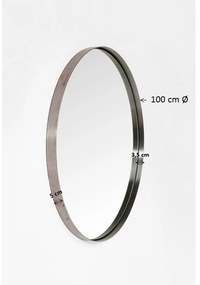 Curve Round zrkadlo mosadzné Ø100 cm