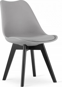 AKCIA Svetlosivá stolička BALI MARK s čiernymi nohami II. akosť