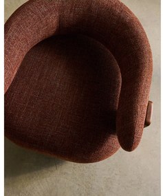 Hnedé ženilkové kreslo Granite – Kave Home