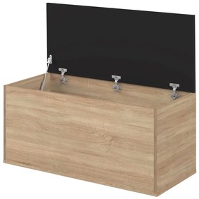 Čierna/v prírodnej farbe truhla v dekore duba 89x43 cm Knight – TemaHome