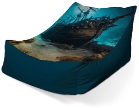 Sablio Sedací vak Lounge Vrak drevenej lode na dne mora - 120 x 100 x 80 cm
