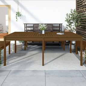 Záhradný stolík medovohnedý 203,5x100x76 cm borovicový masív 823986