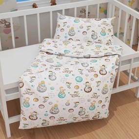 Biante Detské bavlnené posteľné obliečky do postieľky Sandra SA-561 Malý princ na bielom Do postieľky 90x130 a 40x60 cm