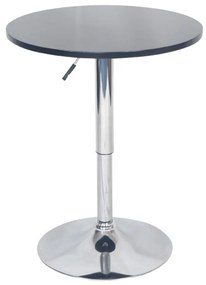 Kondela Barový stôl s nastaviteľnou výškou, čierna, priemer 60 cm, BRANY 2 NEW