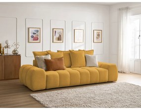 Ženilková pohovka v horčicovej farbe 278 cm Everest – Bobochic Paris