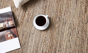 Diamond Carpets India, Ručne viazaný kusový koberec Agra Street 75 Natural Black, 80x150, béžová, chodba / predsieň