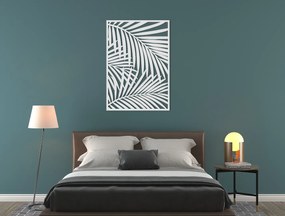 drevko Drevený obraz Tropické palmové listy Rozmer obrazu: 44,5 x 31 cm, Farba dekorácie: Čierna