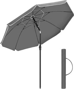 Slnečník SOLARA, Ø160cm, šedá SongmicsHome