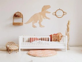 Drevená nástenná dekorácia Origami T-rex – dinosaurus do detskej izby S