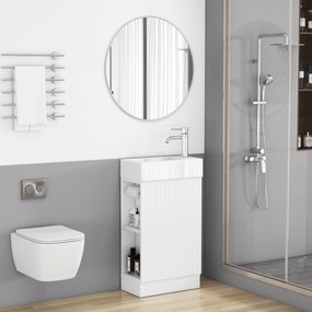 Voľne stojaca skrinka s umývadlom Houseland Ruvin 46 cm biela